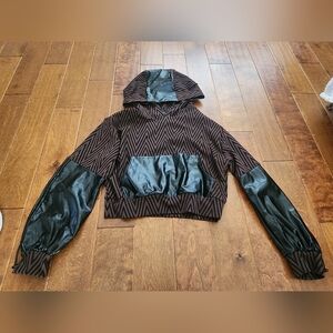 Noli Black and Brown Chevron Hoodie